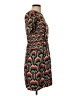 Milly 100% Silk Print Red Casual Dress Size 4 - photo 4