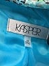 Kasper 100% Polyester Print Teal Blazer Size 16 - photo 6