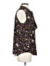 Ann Taylor LOFT 100% Polyester Paisley Black Sleeveless Blouse Size S - photo 4