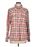 Jachs Girlfriend 100% Cotton Plaid Red Long Sleeve Button-Down Shirt Size L - photo 1