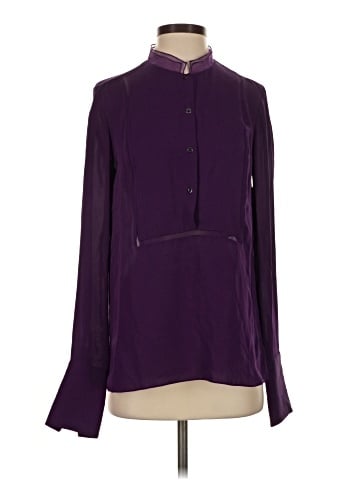 Elie Tahari Long Sleeve Silk Top (view 1)