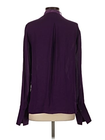 Elie Tahari Long Sleeve Silk Top (view 2)