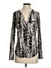 INC International Concepts Silver Long Sleeve Blouse Size S - photo 1