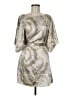 BCBGMAXAZRIA Metallic Silver Cocktail Dress Size M - photo 1