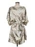 BCBGMAXAZRIA Metallic Silver Cocktail Dress Size M - photo 2