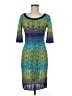 Missoni 100% Polyester Chevron-herringbone Teal Cocktail Dress Size EU (IT) 42 / US 6 - photo 1