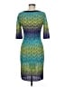 Missoni 100% Polyester Chevron-herringbone Teal Cocktail Dress Size EU (IT) 42 / US 6 - photo 2