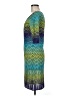 Missoni 100% Polyester Chevron-herringbone Teal Cocktail Dress Size EU (IT) 42 / US 6 - photo 5