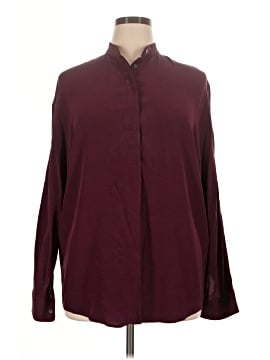 Lauren by Ralph Lauren Long Sleeve Silk Top (view 1)
