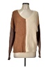 Fortune + Ivy Color Block Brown Pullover Sweater Size L - photo 1