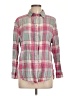 Impressions 100% Cotton Plaid Pink Long Sleeve Button-Down Shirt Size L - photo 1