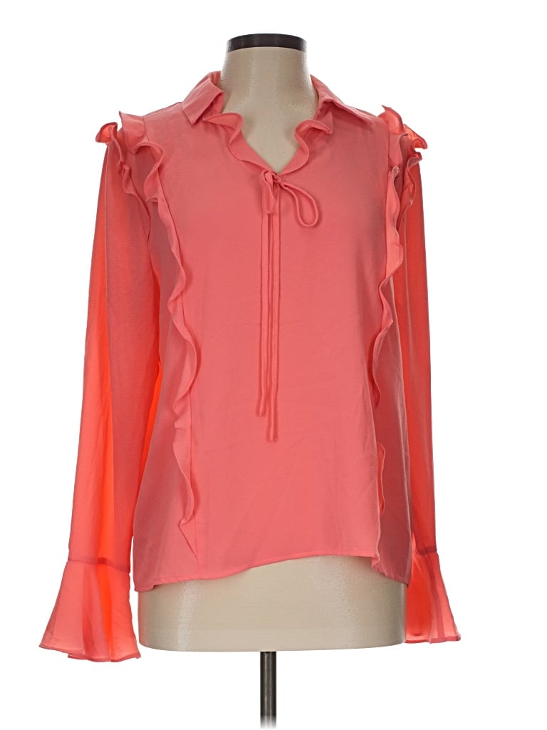 Cece Long Sleeve Blouse In Pink