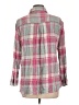 Impressions 100% Cotton Plaid Pink Long Sleeve Button-Down Shirt Size L - photo 2