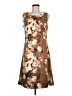 Talbots Print Brown Casual Dress Size 6 - photo 1