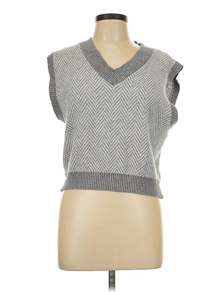 Pre-owned Sincerely Jules Sweater Vest In Gray
