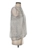 Violet & Claire 100% Polyester Silver Sleeveless Blouse Size S - photo 4