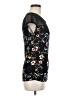 Discreet Floral Black Short Sleeve T-Shirt Size M - photo 4