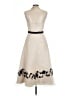 David's Bridal 100% Polyester Ivory Cocktail Dress Size 10 - photo 2