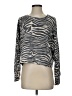 Express Animal Print Gray Pullover Sweater Size S - photo 1