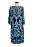 Chico's Paisley Blue Casual Dress Size Med (1) - photo 1