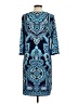 Chico's Paisley Blue Casual Dress Size Med (1) - photo 2