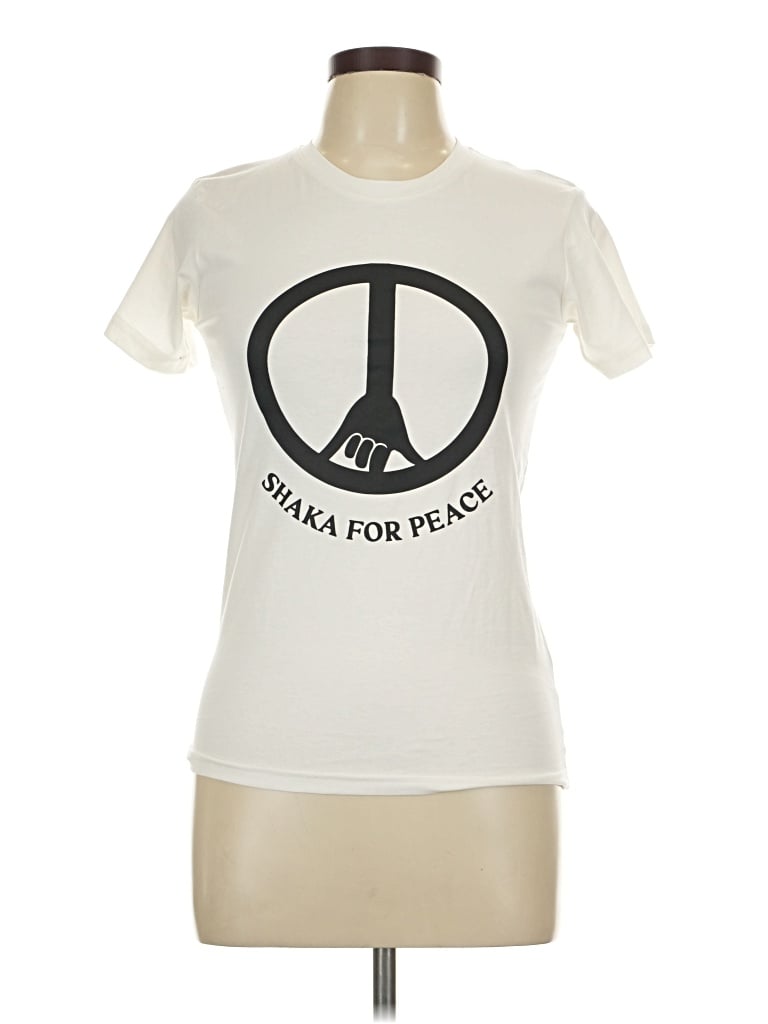 Pre-owned Assorted Brands Short Sleeve T-shirt In Ivory