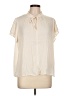 Assorted Brands 100% Polyester Ivory Short Sleeve Blouse Size L - photo 1