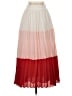 Lulus 100% Polyester Color Block Red Casual Skirt Size XS - photo 1