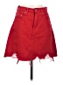 Assorted Brands 100% Cotton Red Denim Skirt Size 26 waist - photo 1