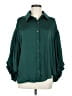 Assorted Brands 100% Polyester Green Long Sleeve Blouse Size M - photo 1