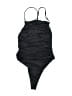 Unbranded Solid Black One Piece Swimsuit Size M - photo 1