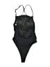 Unbranded Solid Black One Piece Swimsuit Size M - photo 2