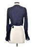 4SI3NNA 100% Polyester Blue Long Sleeve Blouse Size S - photo 2