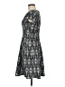 AGB Print Gray Casual Dress Size 6 - photo 5