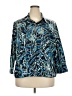 Ruby Rd. Print Blue Jacket Size 20 - photo 1