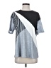 Unbranded 100% Polyester Color Block Gray Short Sleeve Top Size S - photo 1