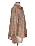 Unbranded Print Orange Long Sleeve Blouse Size L - photo 4