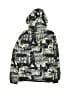 Reebok 100% Polyester Print Black Windbreaker Size 10 - 12 - photo 2