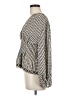 Max Studio 100% Polyester Silver Tan Long Sleeve Blouse Size M - photo 5
