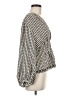 Max Studio 100% Polyester Silver Tan Long Sleeve Blouse Size M - photo 4