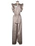 Good Luck Gem Animal Print Brown Jumpsuit Size S - photo 2