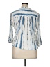 New Directions 100% Rayon Graphic Tie-dye Blue 3/4 Sleeve Blouse Size XL - photo 2