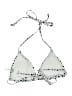 Unbranded Polka Dots Silver Swimsuit Top Size XS - photo 2