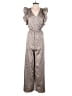 Good Luck Gem Animal Print Brown Jumpsuit Size S - photo 1