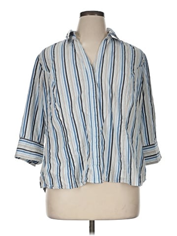 Riders by Lee 3/4 Sleeve Button-Down Shirt (view 1)