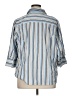 Riders by Lee Stripes Blue 3/4 Sleeve Button-Down Shirt Size 1X - photo 2