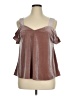 Hippie Laundry Metallic Brown Short Sleeve Top Size XL - photo 1