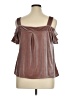 Hippie Laundry Metallic Brown Short Sleeve Top Size XL - photo 2