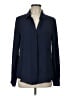 Theory 100% Silk Blue Long Sleeve Silk Top Size L - photo 1