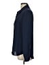 Theory 100% Silk Blue Long Sleeve Silk Top Size L - photo 5
